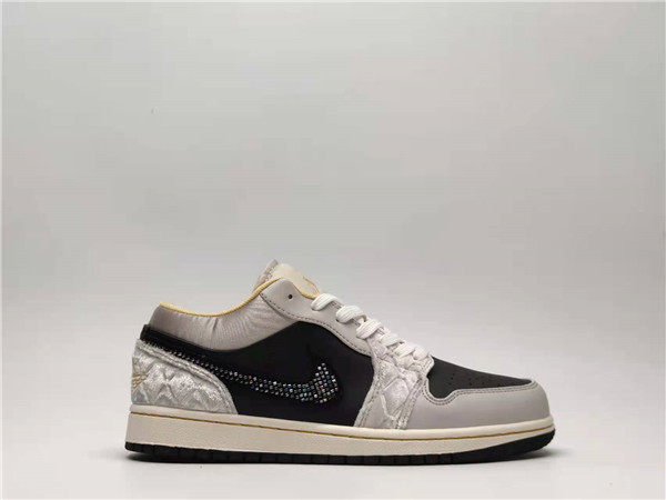 Women's Running Weapon Air Jordan 1 Grey/Black Shoes 0190 Women's Running Weapon Air Jordan 1 Grey/Black Shoes 0190